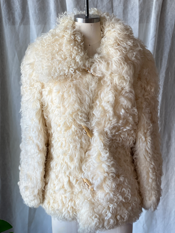 Vintage curly lamb coat on sale